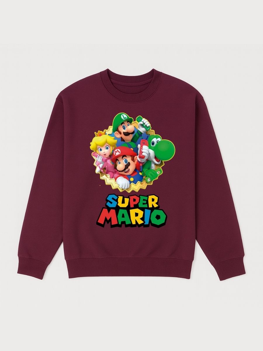 Boys Super Mario Charatcter Fleece Sweatshirt