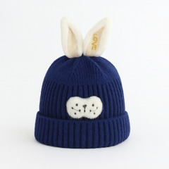 Dark blue rabbit cap