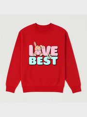 Girls Bunny Love & Best Fleece Sweatshirt
