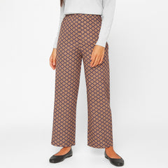Ladies silk printed trouser