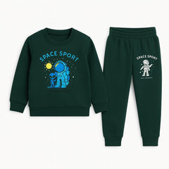 Boys dark green astranaut tracksuit