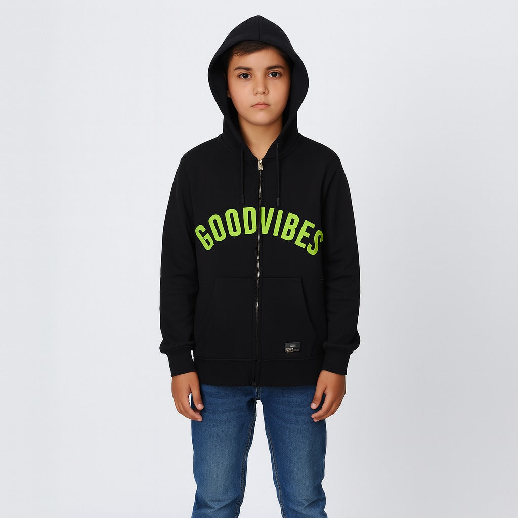 BOYS GOOD VIBES BLACK UPPER