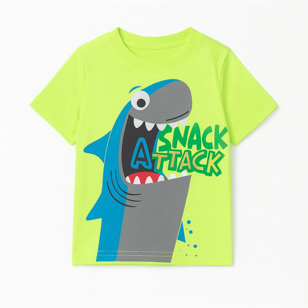 Boys neon shark t-shirt