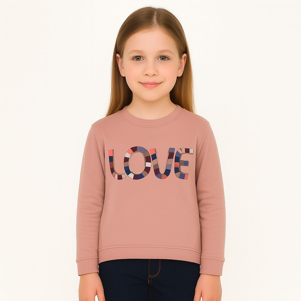 Girls love embroidered sweatshirt