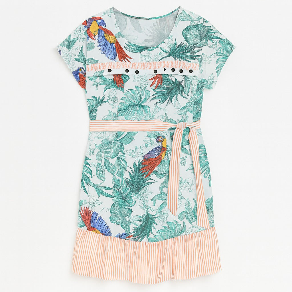 Girls cotton printed frock