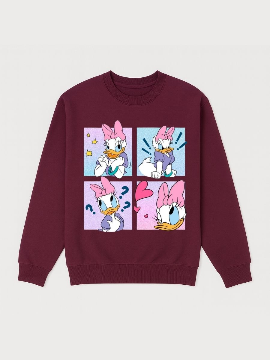 Girls Daisy Duck Graphic Fleece Sweatshirt