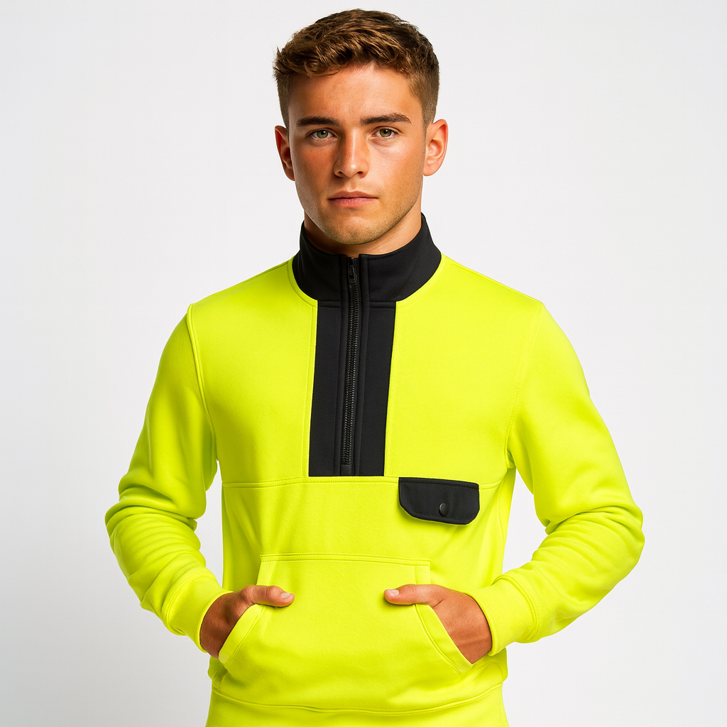 Boys neon zipper