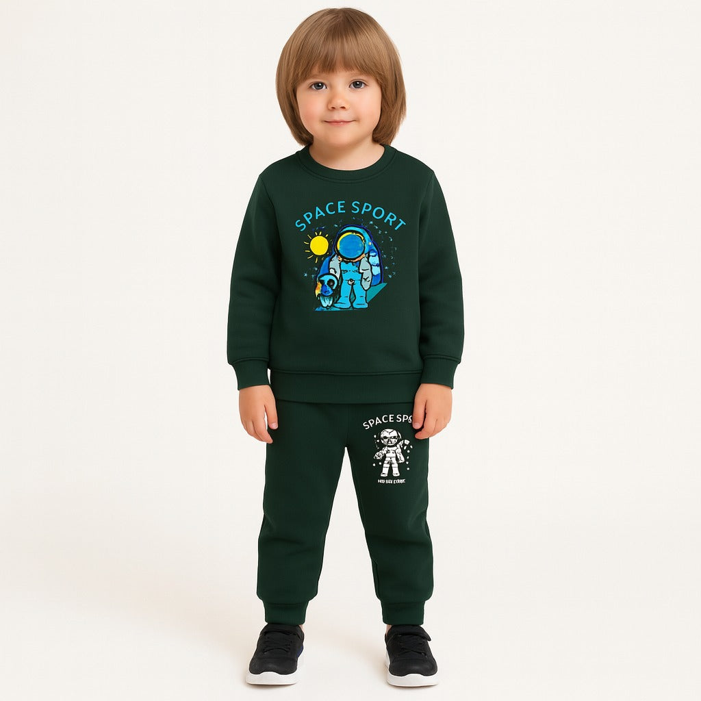 Boys dark green astranaut tracksuit