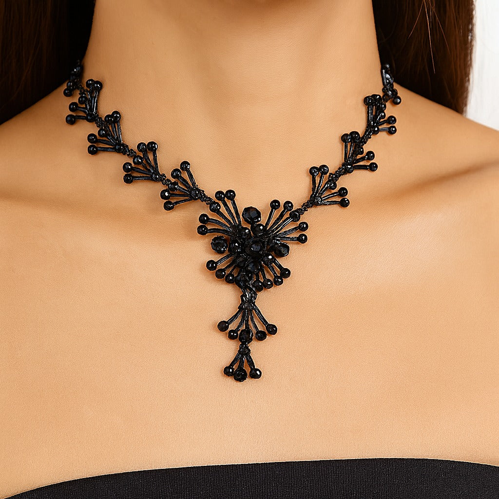 Girls black necklace