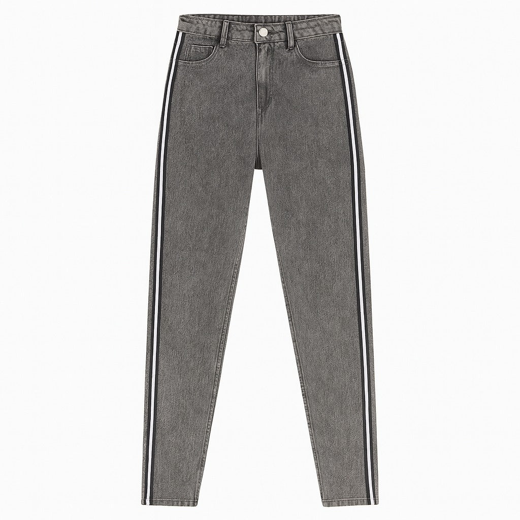 Ladies side stripe gray pant