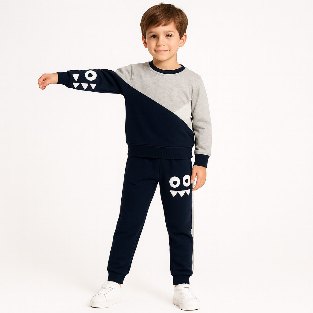 Boys black and gray shark tracksuit (Last Chance)