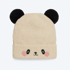 Beige cloud  pompon cap