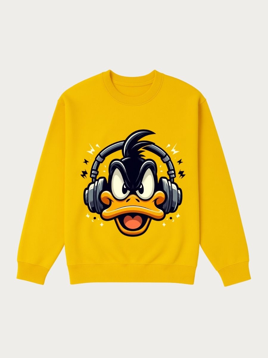 Boys Yellow Donald Duck Fleece Sweatshirt