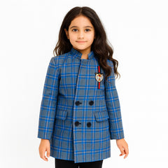 Girls cheetah check linning coat (Last Chance)