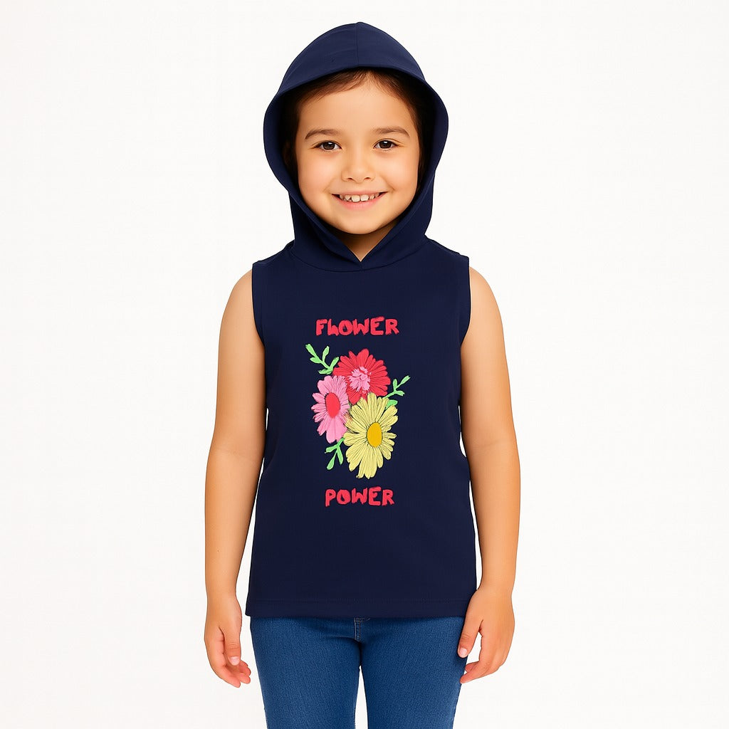 Blue flower hoody