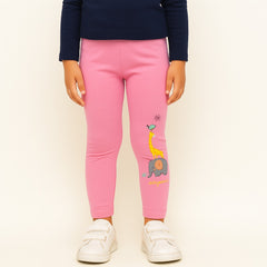girls pink giraffe trouser