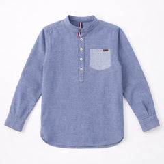 boys blue short body kurta (Last Chance)