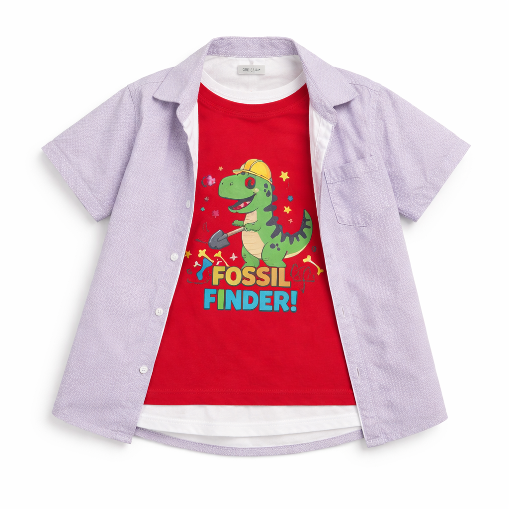 Boys Dino Explorer Double Shirt
