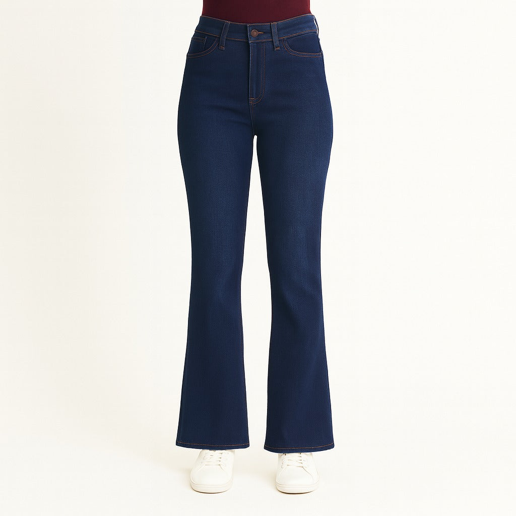 Boot leg denim pants