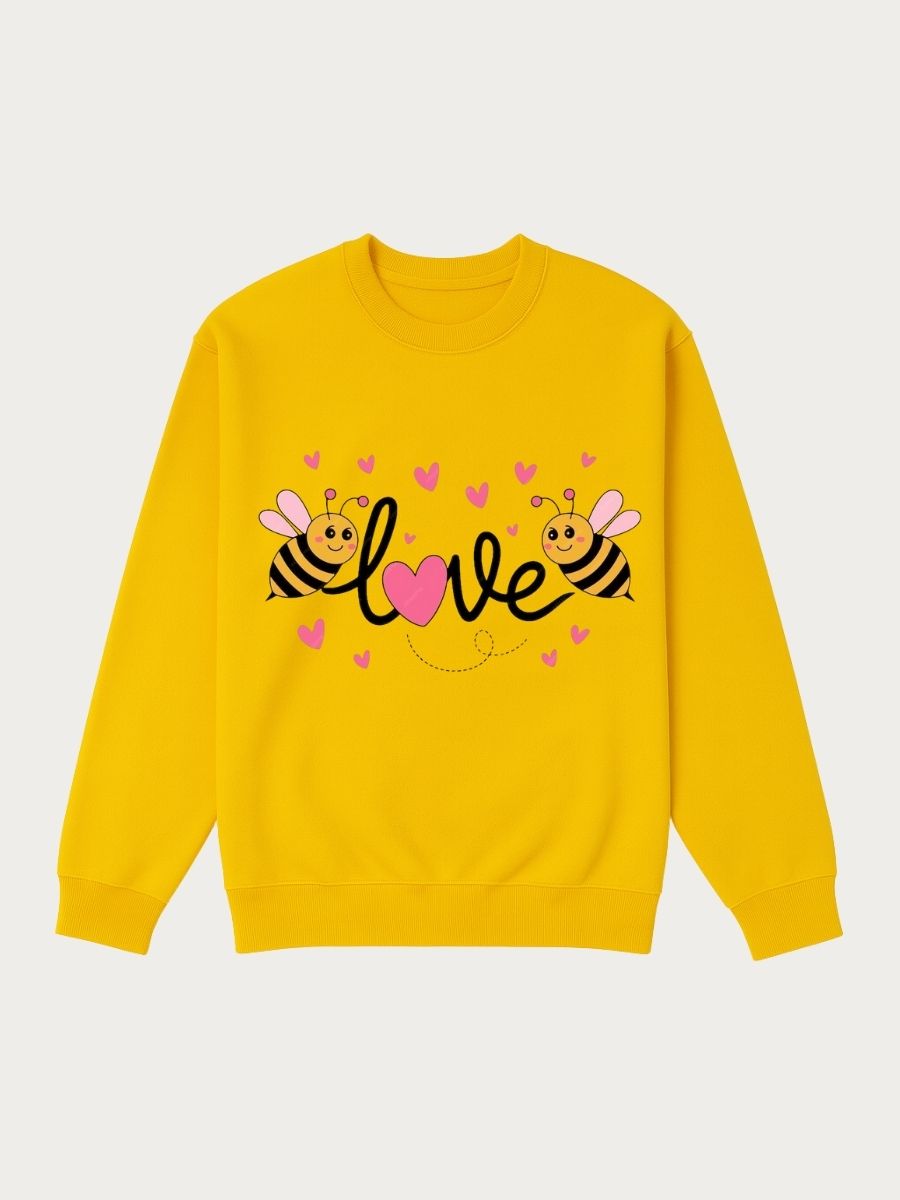 Girls Love Honey Fleece Sweatshirt