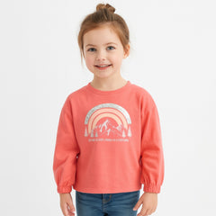 Girls rainbow sequin full sleeves shirt