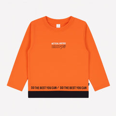 Boys orange full sleeve t-shirt