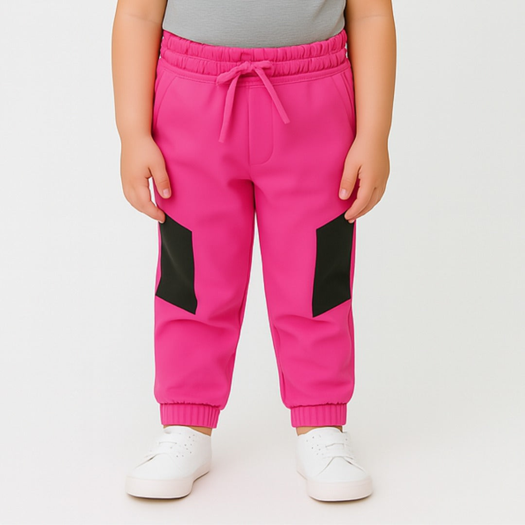 pink and black trouser