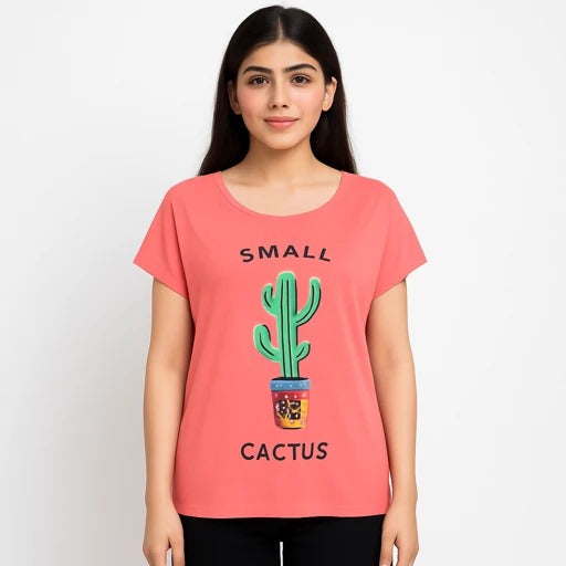Ladies embraided cactus T-Shirt