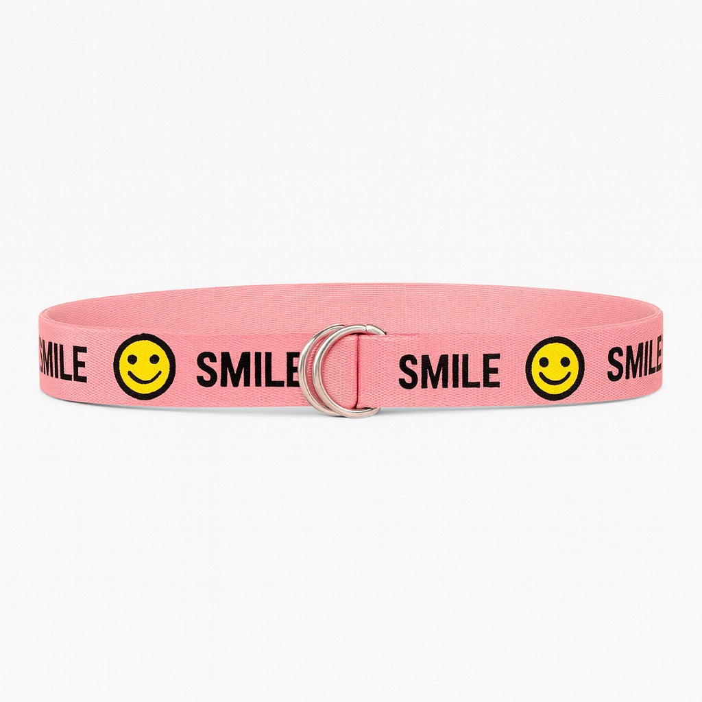 Girls pink smile belt