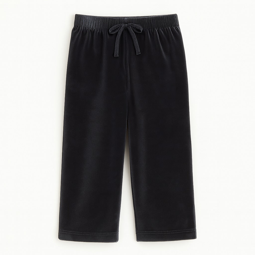 Girls grey velvet trouser