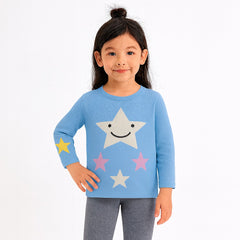 Girls blue star sweater