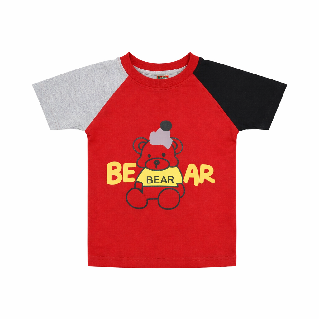 Boys red bear shirt