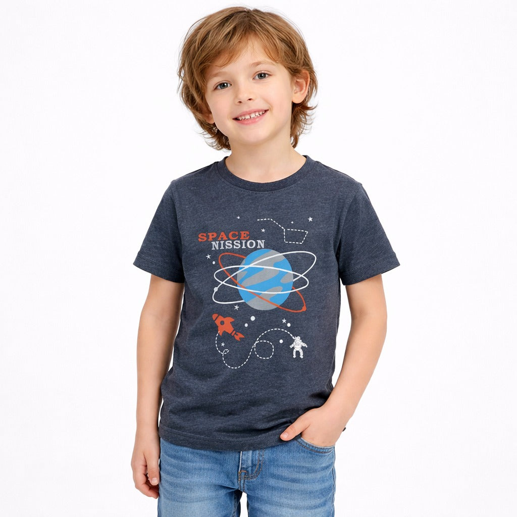 Boys gray space nission t-shirt (Last Chance)