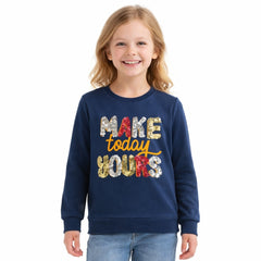 Make today yours sequin sweat shirt
