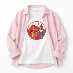 Boys Dragon Print Double Layer Shirt