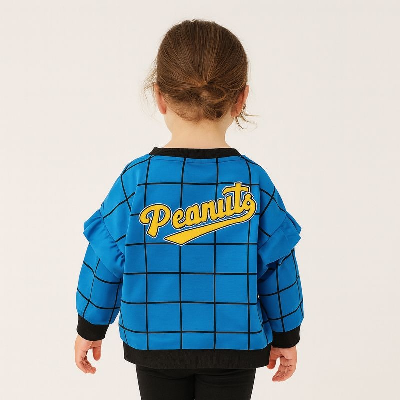Girls Peanuts Graphic Blue Sweatshirt