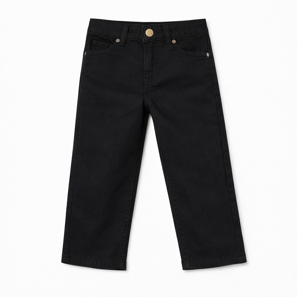 Boys Black Classic Straight Pant