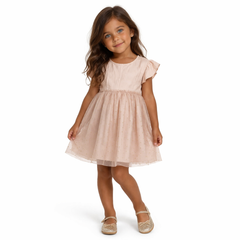 Girls net cross body frock