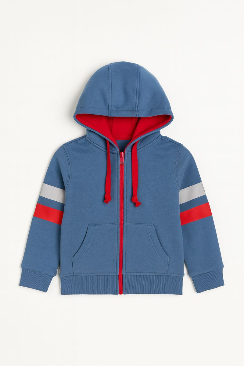 boys blue and red hood