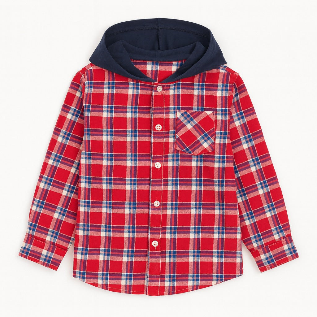 Boys check Hoodie