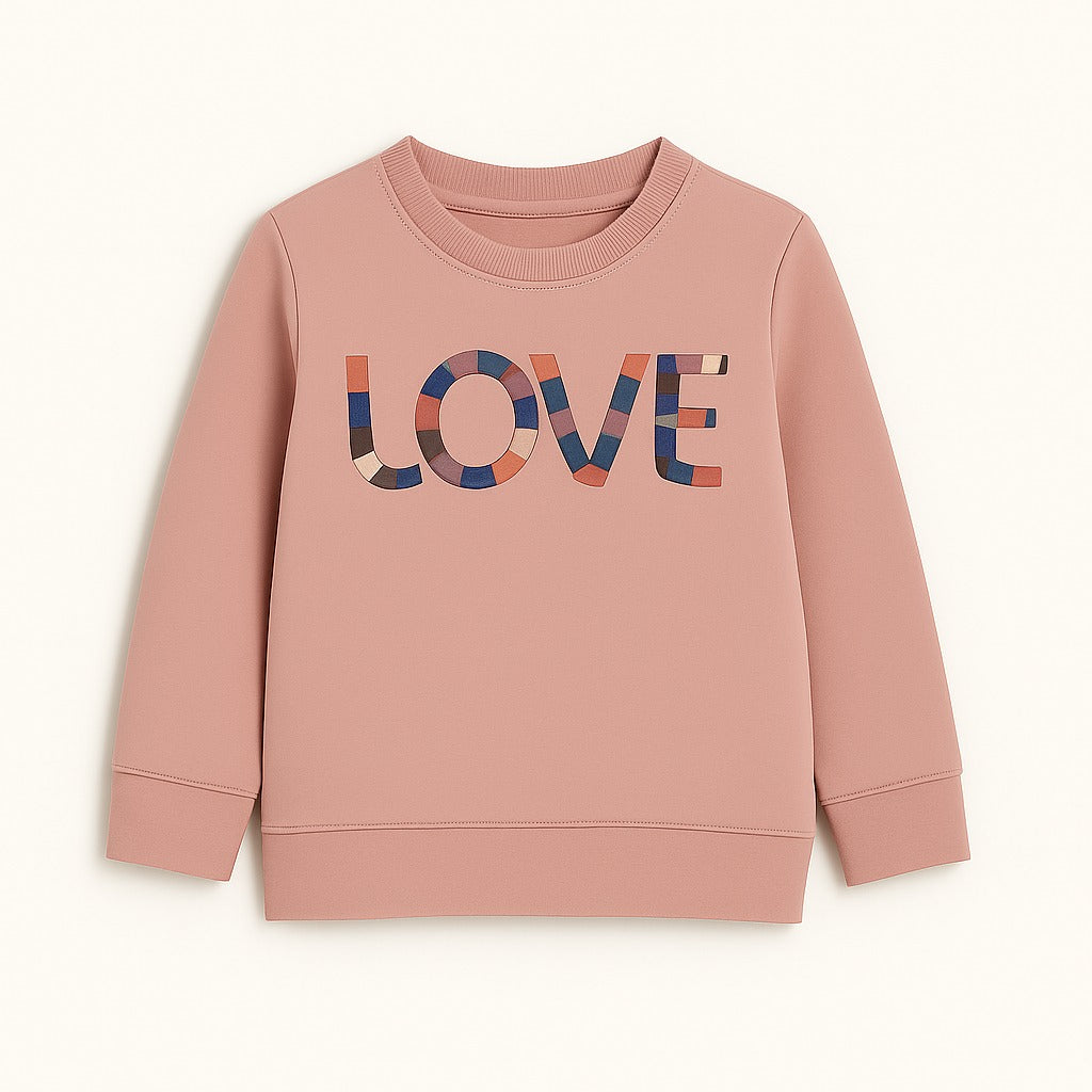 Girls love embroidered sweatshirt