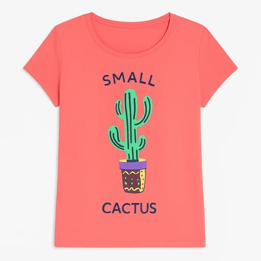 Ladies embraided cactus T-Shirt