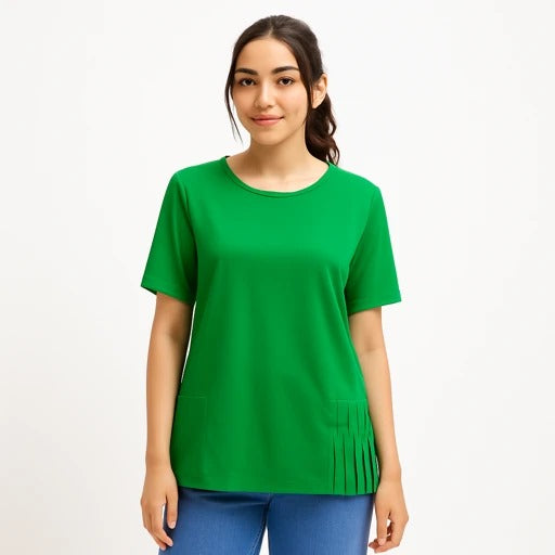 Ladies green shiffon top