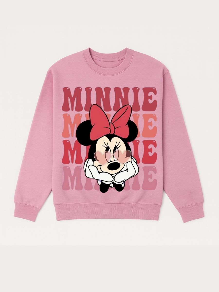 Girls Minnie Mouse Blush Fleece Sweatshirt