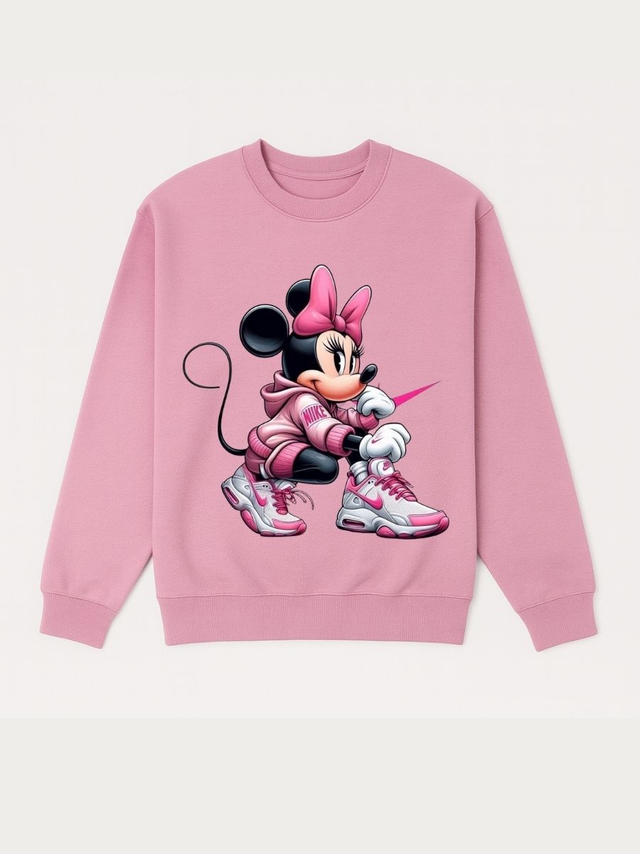 Girls Minnie Mouse Sporty Fleece Sweatshirt