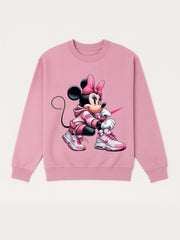Girls Minnie Mouse Sporty Fleece Sweatshirt