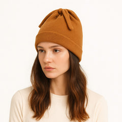 Women brown bow cap