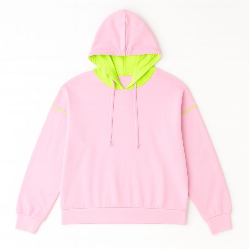 Ladies pink and neon hoodie