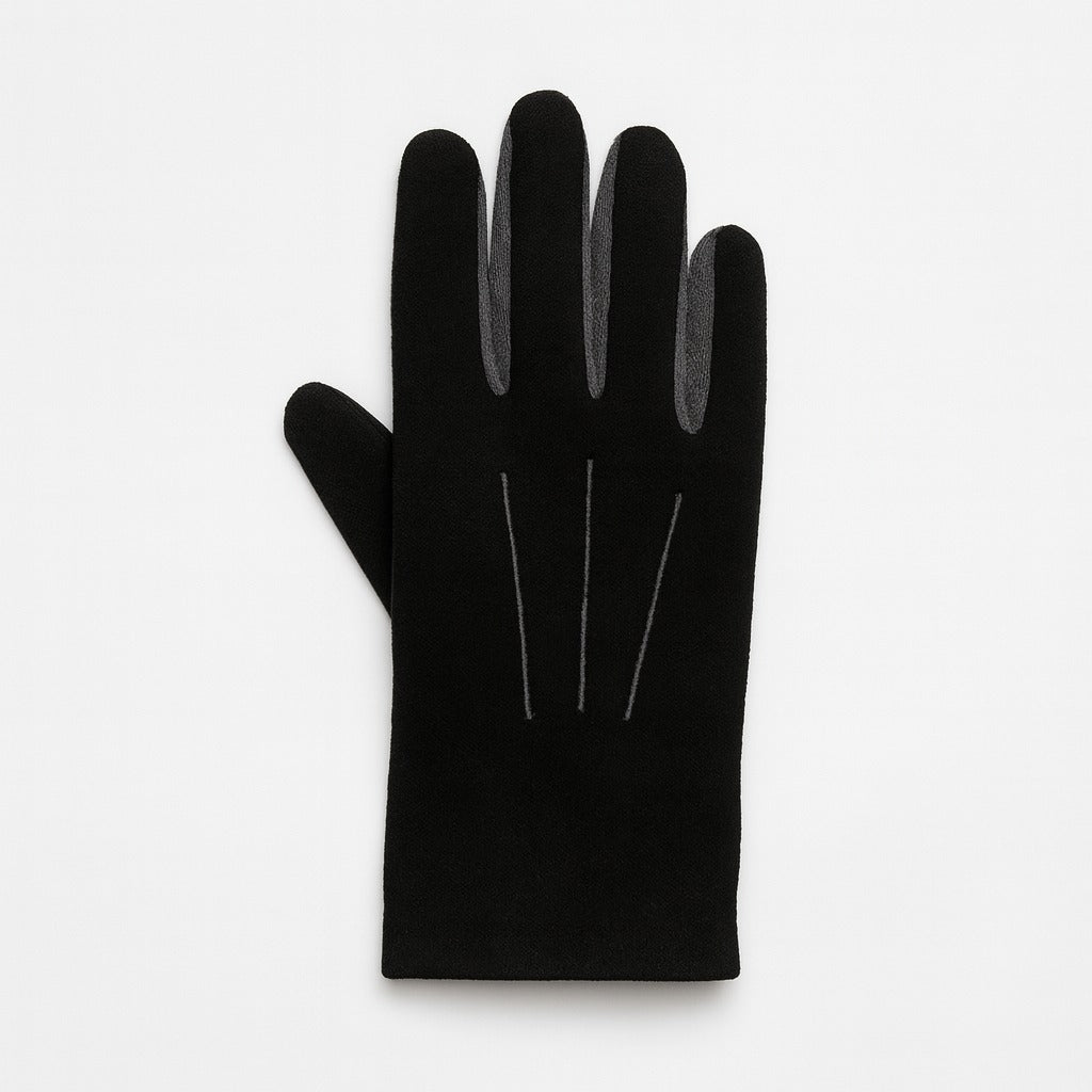Mens black and gray gloves