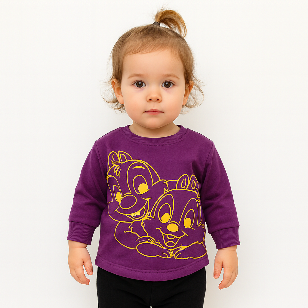 girls purple squirrels sweatshirt